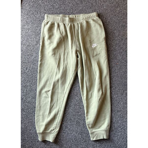 Nike Women’s Jogger Sweatpants Large Olive Green Avocado Pockets Drawstring